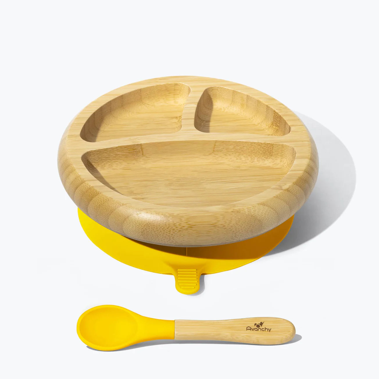 Bamboo & Silicone Baby Suction Plate + Spoon