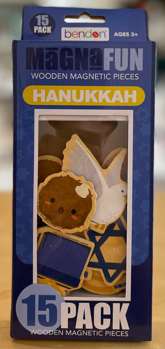 Wooden Hannukkah Magnetic Peices