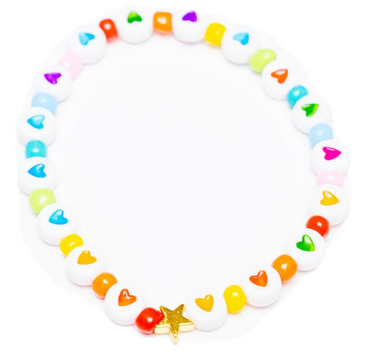 Rainbow Hearts Bracelet