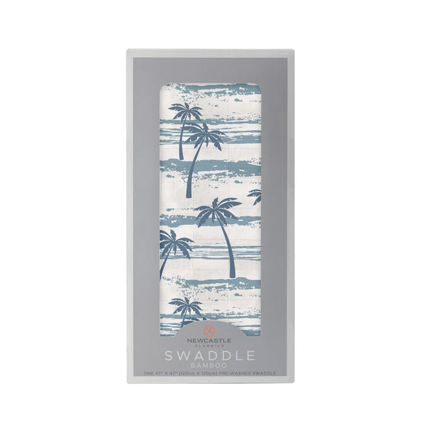 Ocean Palm Trees Swaddle Blanket