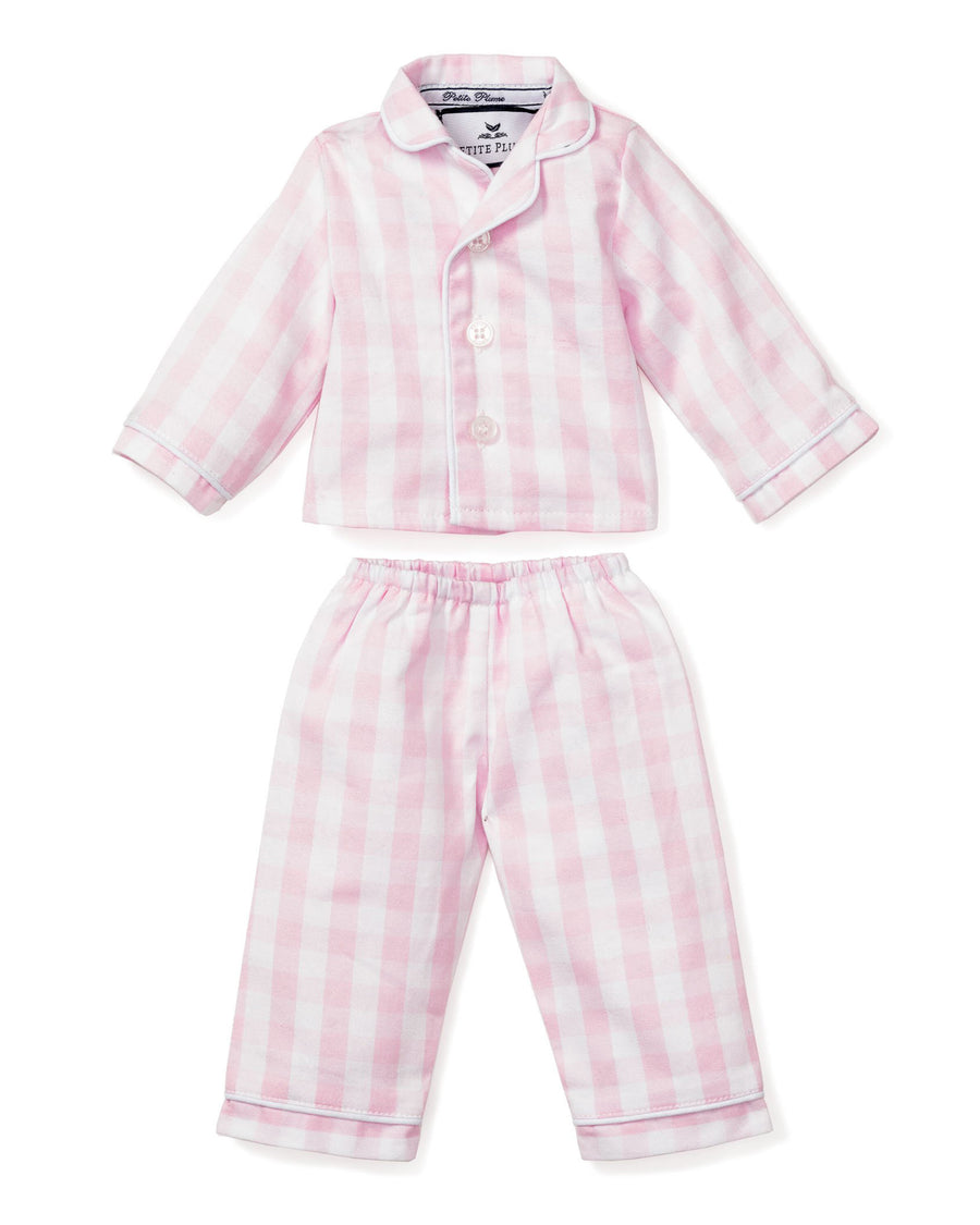 Pink Gingham Doll Pajama Set