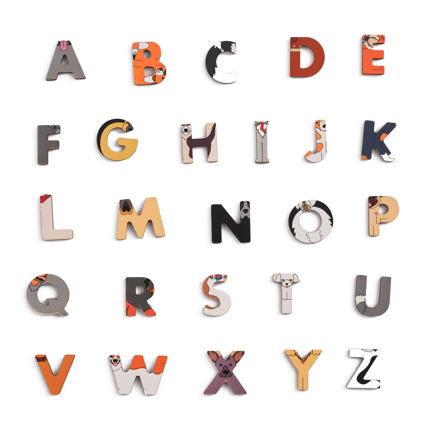 Dog Wooden Alphabet Puzzle