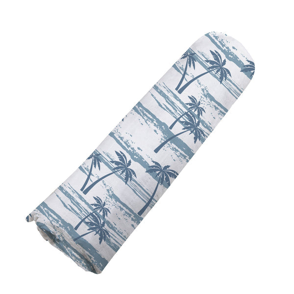 Ocean Palm Trees Swaddle Blanket