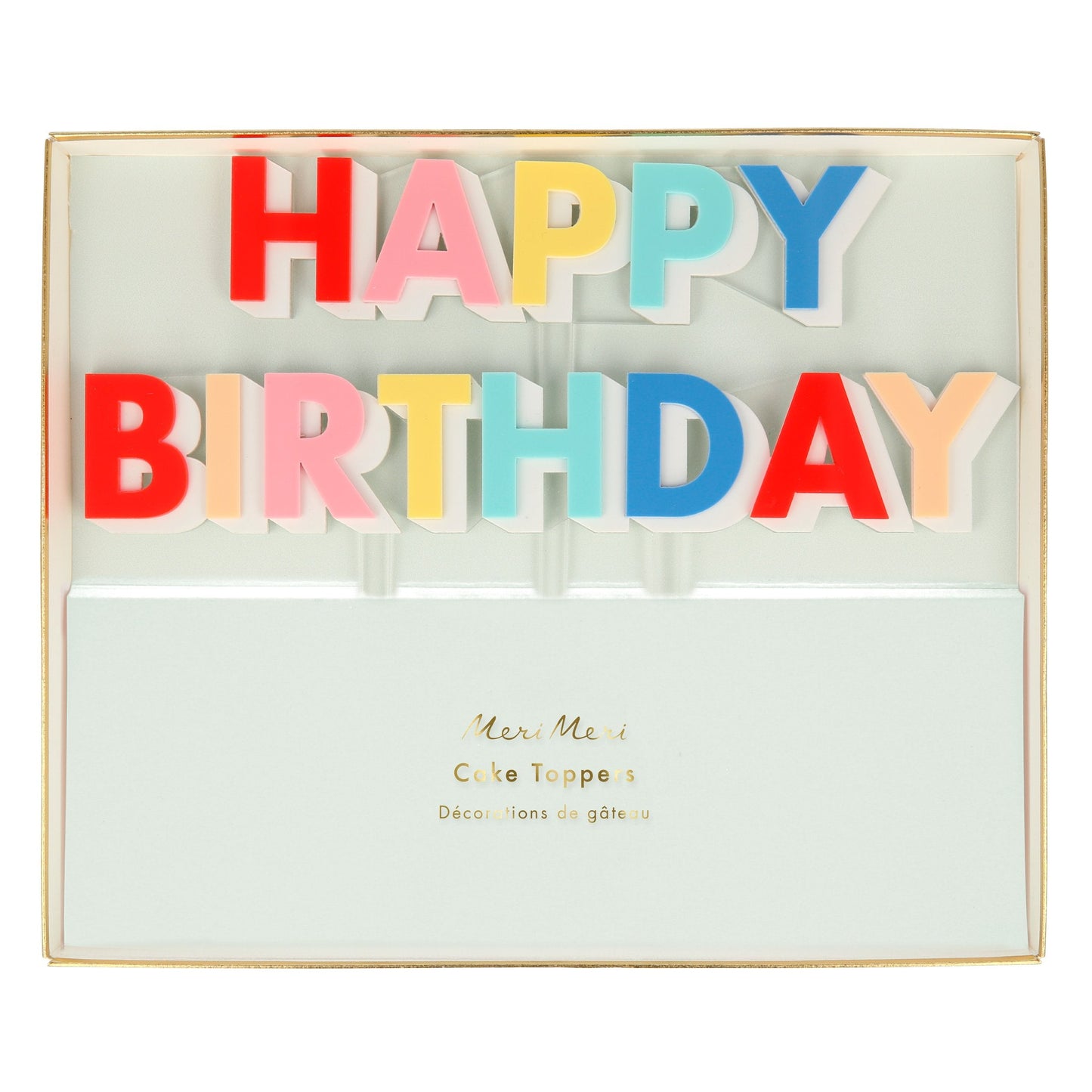 Happy Birthday Acrylic Cake Toppers (x 2)