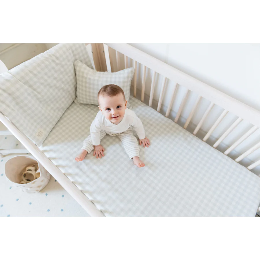 Checkmate Fog Fitted Crib Sheet