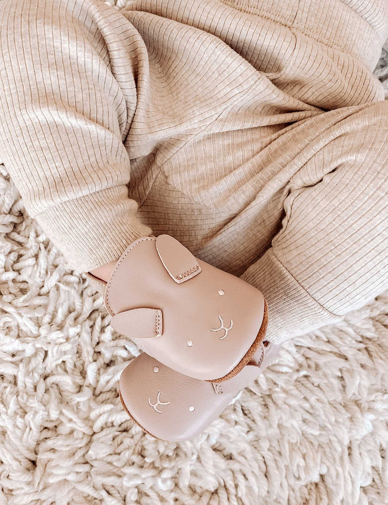 Blush Bunny Pull On Slippers