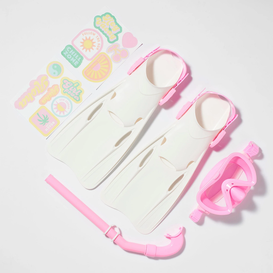 Sherbet Pink Kids Snorkel Set (Medium)