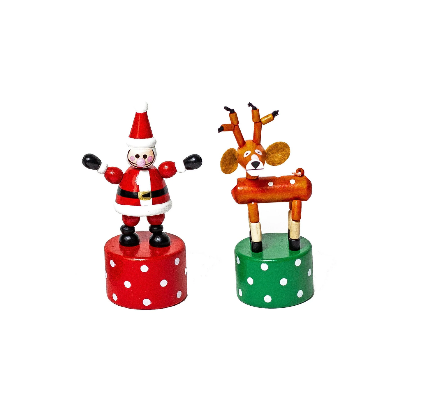 Push Puppet Santa & Reindeer