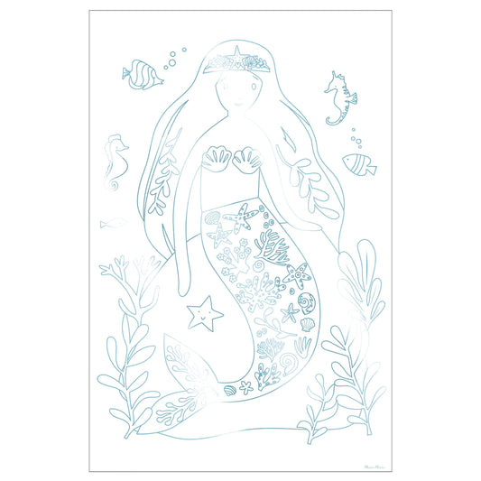 Mermaid Coloring Pages (set of 2)