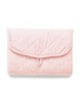 Soft Pink Melange Quilted Change Mat