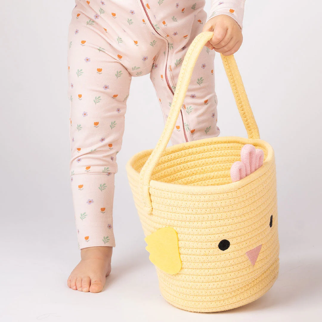 Lucy's Room Yellow Chick Rope Basket