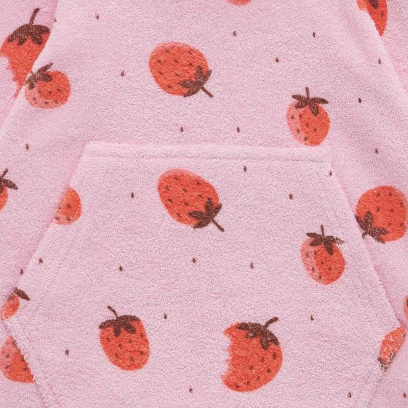 Strawberry Print Towelling Poncho