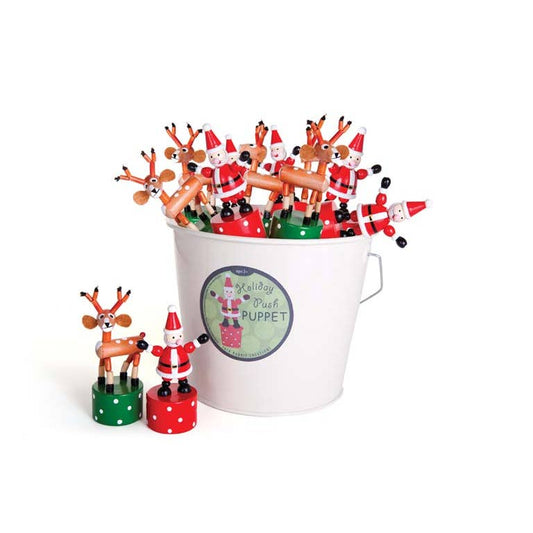 Push Puppet Santa & Reindeer