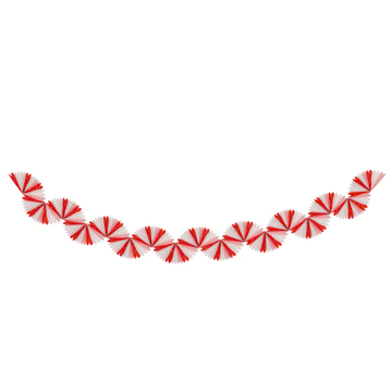 Candy Cane Stripe Honeycomb Garland