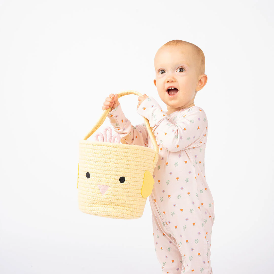 Lucy's Room Yellow Chick Rope Basket