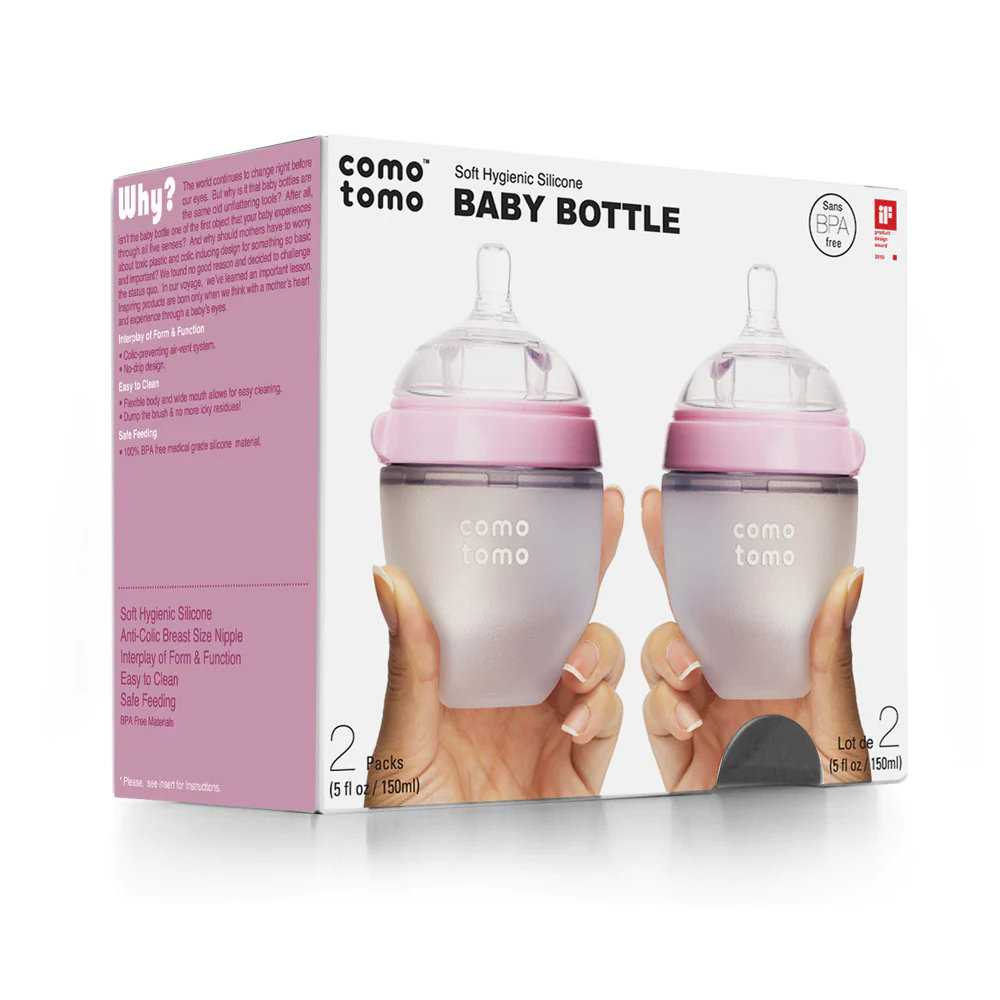 Comotomo 5 oz Baby Bottles (2 pack)