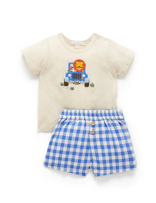 Nile Gingham Tee and Short Set