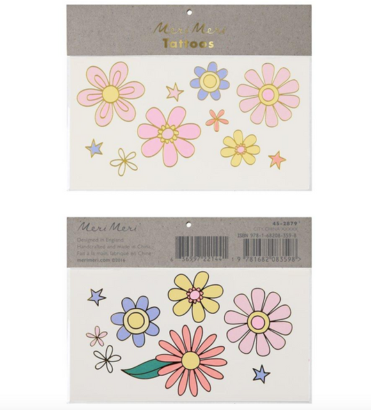 Flower Power Temporary Tattoos