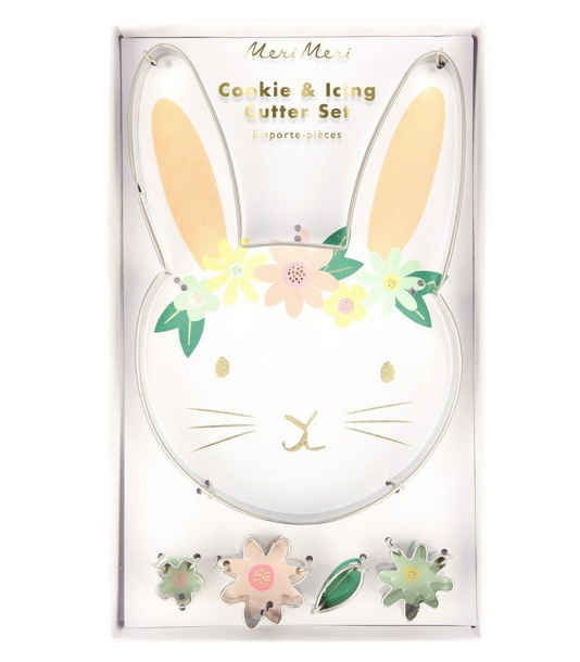 Floral Bunny Cookie Cutter Set