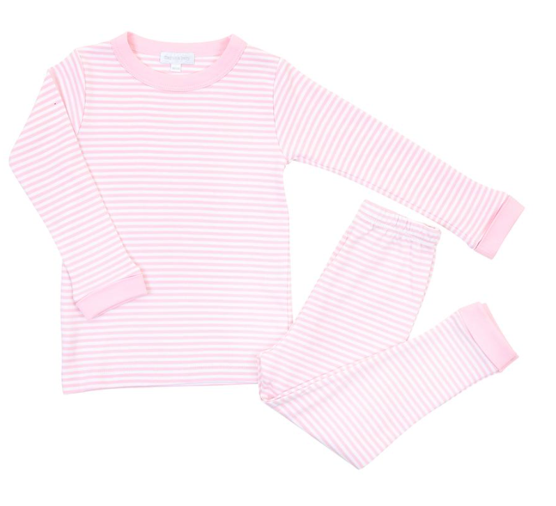 Pink Stripe Pima Cotton Pyjama Set